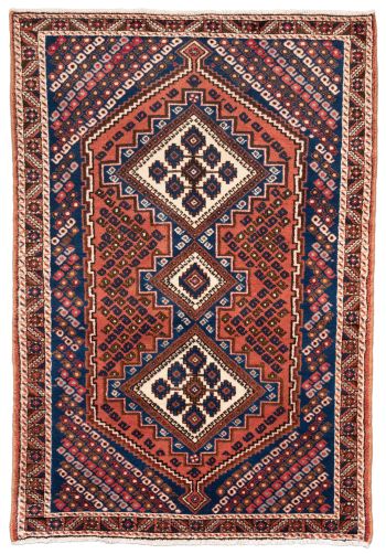 handgeknüpfter Orienteppich Afschar aus Persien Maß 173x117 cm