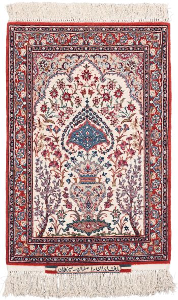 handgeknüpfter Orienteppich Essfahan aus Persien Maß 96x63 cm