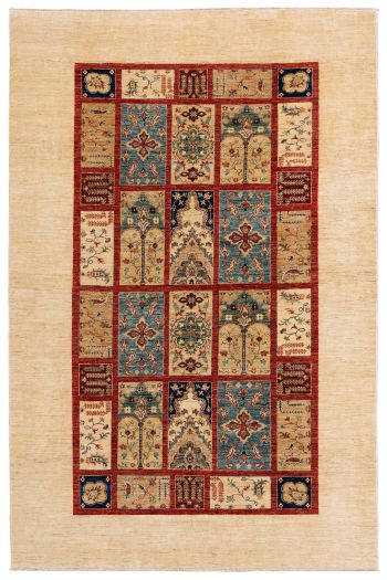 handgeknüpfter Orienteppich Ferahan-Bachtiari aus Afghanistan Maß 313x205 cm