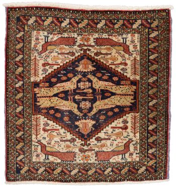 handgeknüpfter Orienteppich Ferdos aus Persien Maß 74x71 cm