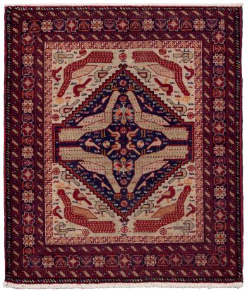 handgeknüpfter Orienteppich Ferdos aus Persien Maß 84x72 cm