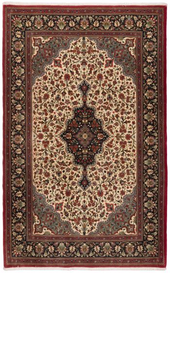 handgeknüpfter Orienteppich Ghom aus Persien Maß 222x138 cm