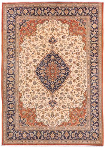 handgeknüpfter Orienteppich Ghom aus Persien Maß 352x252 cm