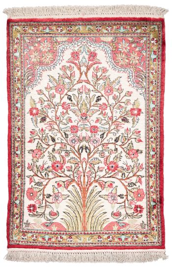 handgeknüpfter Orienteppich Ghom aus Persien Maß 85x57 cm