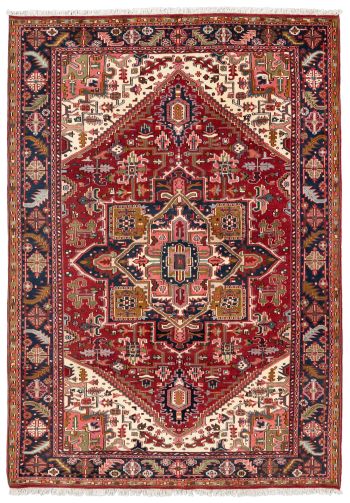 handgeknüpfter Orienteppich Heriz aus Indien Maß 331x244 cm