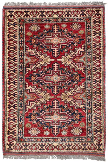 handgeknüpfter Orienteppich Kazak aus Afghanistan Maß 127x89 cm