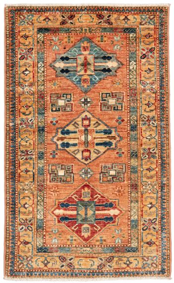 handgeknüpfter Orienteppich Kazak aus Afghanistan Maß 128x78 cm