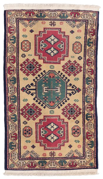 handgeknüpfter Orienteppich Kazak aus Kaukasus Maß 130x75 cm