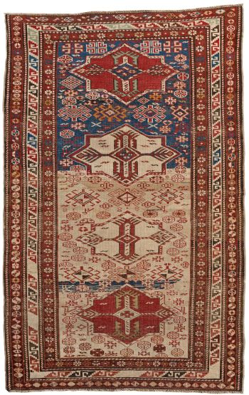 handgeknüpfter Orienteppich Kazak aus Kaukasus Maß 193x124 cm