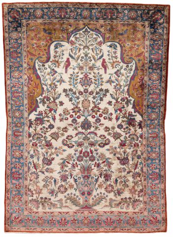 handgeknüpfter Orienteppich Keschan aus Persien Maß 193x139 cm