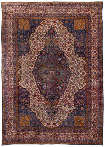 handgeknüpfter Orienteppich Keschan aus Persien Maß 410x290 cm
