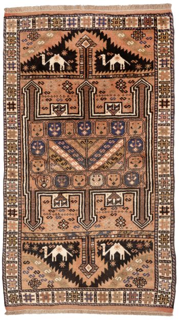 handgeknüpfter Orienteppich Kurdi aus Persien Maß 186x113 cm