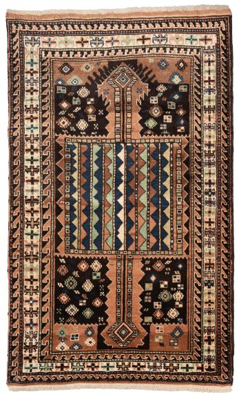 handgeknüpfter Orienteppich Kurdi aus Persien Maß 187x115 cm