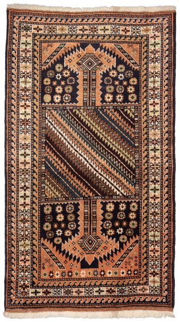 handgeknüpfter Orienteppich Kurdi aus Persien Maß 191x110 cm