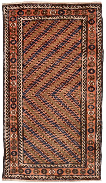 handgeknüpfter Orienteppich Kurdi aus Persien Maß 198x110 cm