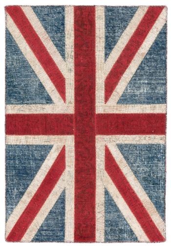 handgeknüpfter Orienteppich Patchwork aus Pakistan Maß 150x102 cm