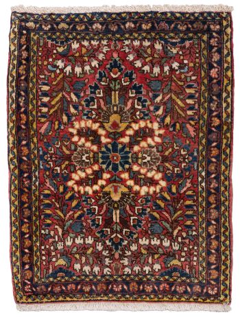 handgeknüpfter Orienteppich Sarough aus Persien Maß 74x58 cm