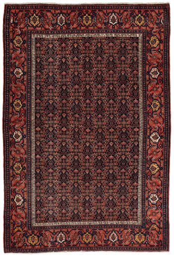 handgeknüpfter Orienteppich Senneh aus Persien Maß 197x135 cm