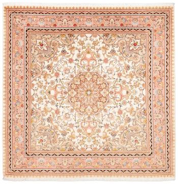 handgeknüpfter Orienteppich Täbriz aus Persien Maß 210x203 cm