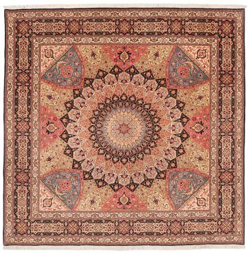 handgeknüpfter Orienteppich Täbriz aus Persien Maß 250x250 cm