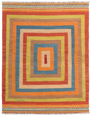 handgewebter Kelim Afschar-Kamo aus Persien Maß 188x150 cm