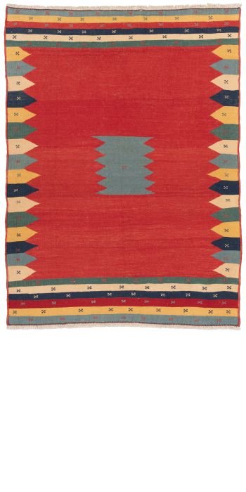 handgewebter Kelim Afschar-Kamo aus Persien Maß 195x144 cm