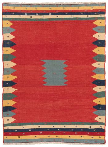 handgewebter Kelim Afschar-Kamo aus Persien Maß 195x144 cm