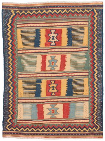 handgewebter Kelim Afschar-Kamo aus Persien Maß 200x147 cm