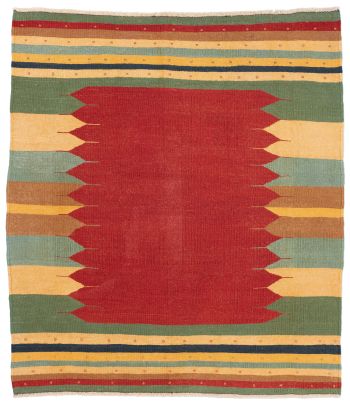 handgewebter Kelim Afschar-Kamo aus Persien Maß 210x188 cm