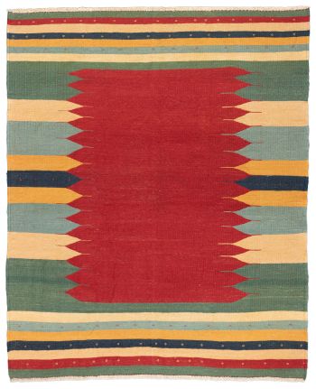 handgewebter Kelim Afschar-Kamo aus Persien Maß 216x176 cm