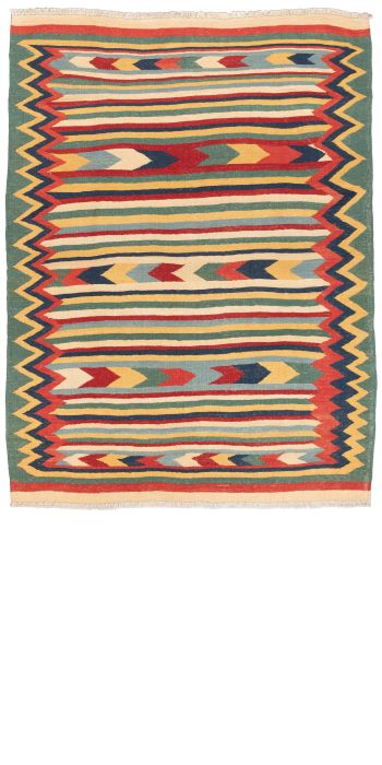 handgewebter Kelim Afschar-Kamo aus Persien Maß 220x162 cm