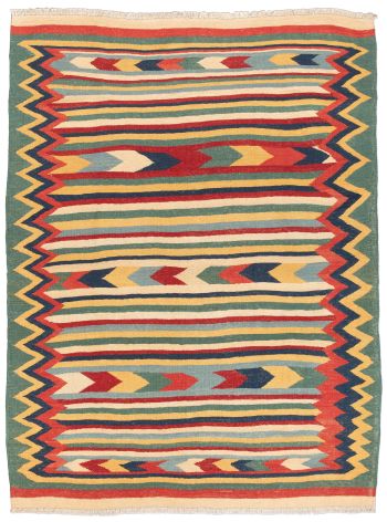 handgewebter Kelim Afschar-Kamo aus Persien Maß 220x162 cm