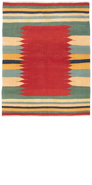 handgewebter Kelim Afschar-Kamo aus Persien Maß 220x175 cm