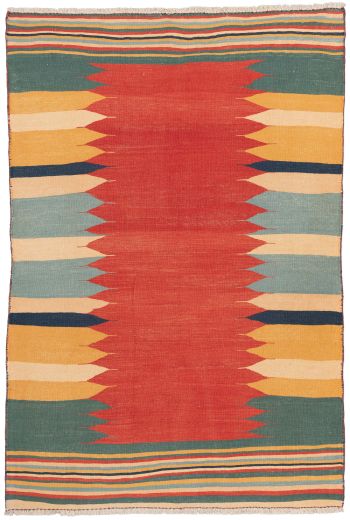 handgewebter Kelim Afschar-Kamo aus Persien Maß 221x147 cm