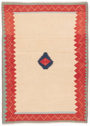 handgewebter Kelim Afschar-Kamo aus Persien Maß 280x205 cm