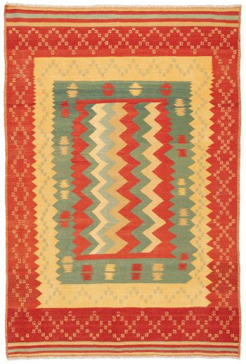 handgewebter Kelim Afschar-Kamo aus Persien Maß 287x193 cm