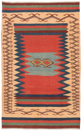 handgewebter Kelim Afschar-Kamo aus Persien Maß 298x188 cm