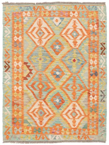 handgewebter Kelim Ghazghar aus Afghanistan Maß 175x132 cm