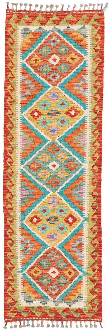 handgewebter Kelim Ghazghar aus Afghanistan Maß 192x61 cm