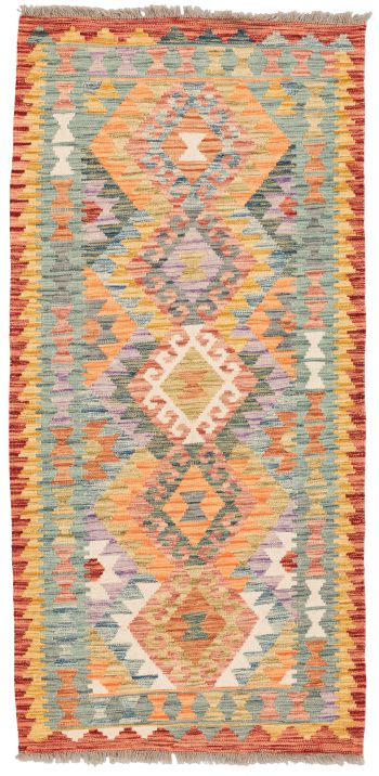 handgewebter Kelim Ghazghar aus Afghanistan Maß 194x93 cm