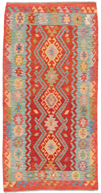 handgewebter Kelim Ghazghar aus Afghanistan Maß 198x101 cm