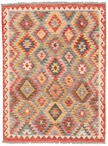 handgewebter Kelim Ghazghar aus Afghanistan Maß 198x149 cm