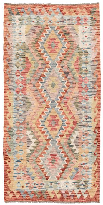 handgewebter Kelim Ghazghar aus Afghanistan Maß 204x101 cm