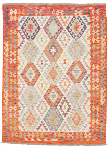 handgewebter Kelim Ghazghar aus Afghanistan Maß 206x156 cm