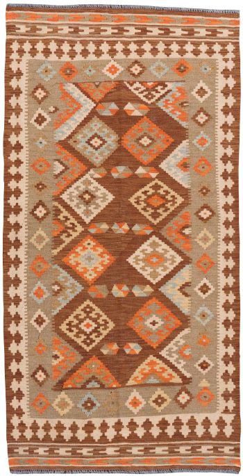 handgewebter Kelim Ghazghar aus Afghanistan Maß 209x107 cm