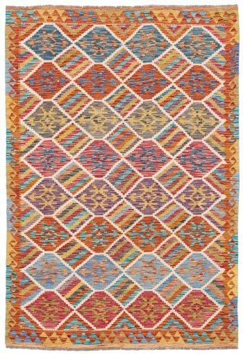 handgewebter Kelim Ghazghar aus Afghanistan Maß 240x165 cm