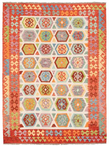 handgewebter Kelim Ghazghar aus Afghanistan Maß 247x181 cm