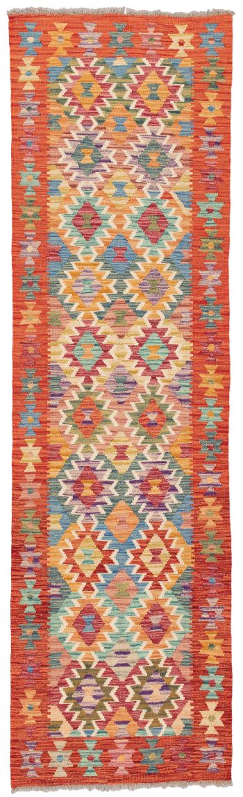 handgewebter Kelim Ghazghar aus Afghanistan Maß 284x81 cm