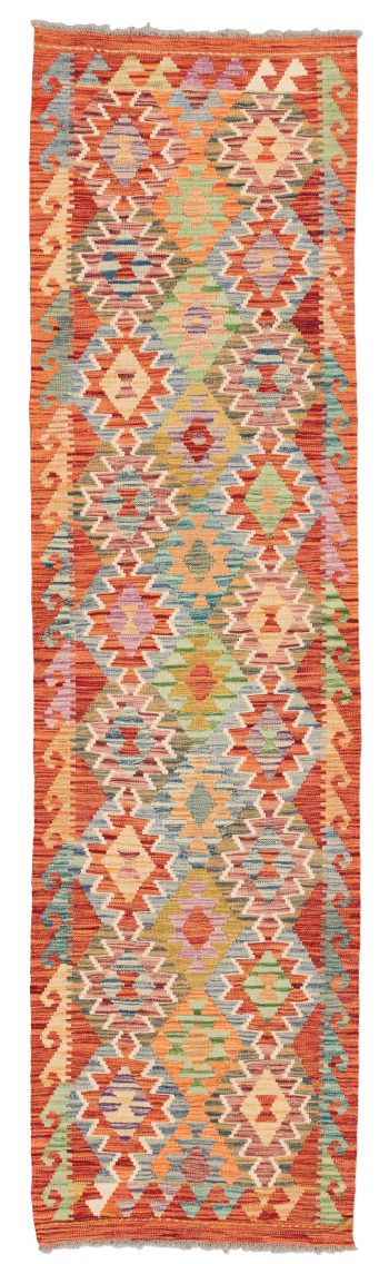 handgewebter Kelim Ghazghar aus Afghanistan Maß 289x78 cm