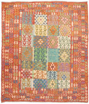 handgewebter Kelim Ghazghar aus Afghanistan Maß 297x256 cm